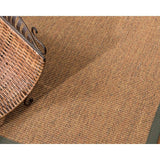 Natural Area Rugs, 100% Natural Fiber Handmade Sorrento, Tan/Multi Sisal Rug 8' Square, Green Border - 8' x 8'
