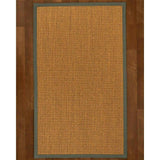 Natural Area Rugs, 100% Natural Fiber Handmade Sorrento, Tan/Multi Sisal Rug 8' Square, Green Border - 8' x 8'