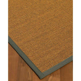 Natural Area Rugs, 100% Natural Fiber Handmade Sorrento, Tan/Multi Sisal Rug 8' Square, Green Border - 8' x 8'