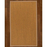 Natural Area Rugs, 100% Natural Fiber Handmade Sorrento, Tan/Multi Sisal Rug 8' Square, Wheat Border - 8' x 8'