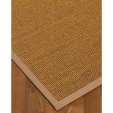 Natural Area Rugs, 100% Natural Fiber Handmade Sorrento, Tan/Multi Sisal Rug 8' Square, Wheat Border - 8' x 8'