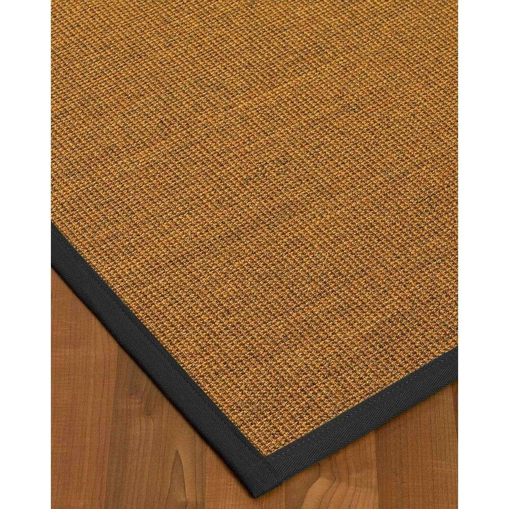 Natural Area Rugs 100%, Natural Fiber Handmade Sorrento, Tan/Multi Sisal Rug, Black Border - 2' x 3'