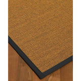 Natural Area Rugs 100%, Natural Fiber Handmade Sorrento, Tan/Multi Sisal Rug, Black Border - 2' x 3'