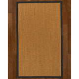 Natural Area Rugs 100%, Natural Fiber Handmade Sorrento, Tan/Multi Sisal Rug, Black Border - 2' x 3'