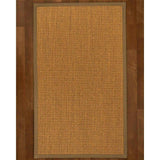 Natural Area Rugs 100%, Natural Fiber Handmade Sorrento, Tan/Multi Sisal Rug, Squirrel Border - 2'6" x 14'
