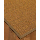 Natural Area Rugs 100%, Natural Fiber Handmade Sorrento, Tan/Multi Sisal Rug, Squirrel Border - 2'6" x 14'
