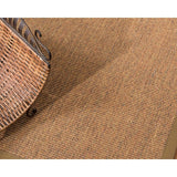 Natural Area Rugs 100%, Natural Fiber Handmade Sorrento, Tan/Multi Sisal Rug, Squirrel Border - 2'6" x 14'