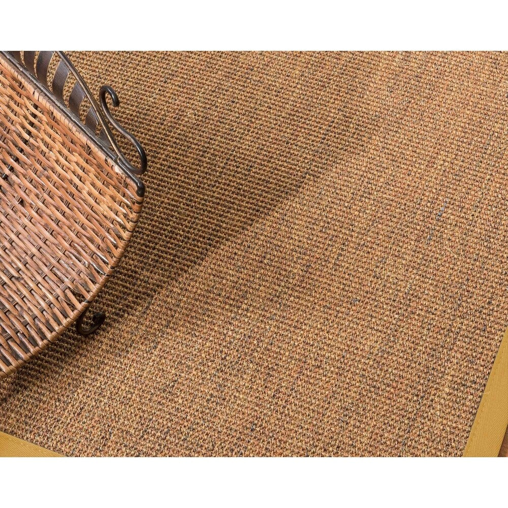 Natural Area Rugs 100%, Natural Fiber Handmade Sorrento, Tan/Multi Sisal Rug, Tan Border - 12' x 15'