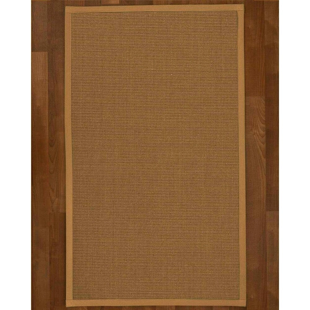 Natural Area Rugs 100%, Natural Fiber Handmade St. Tropez, Brown Sisal Rug, Doe Border - 12' x 15'