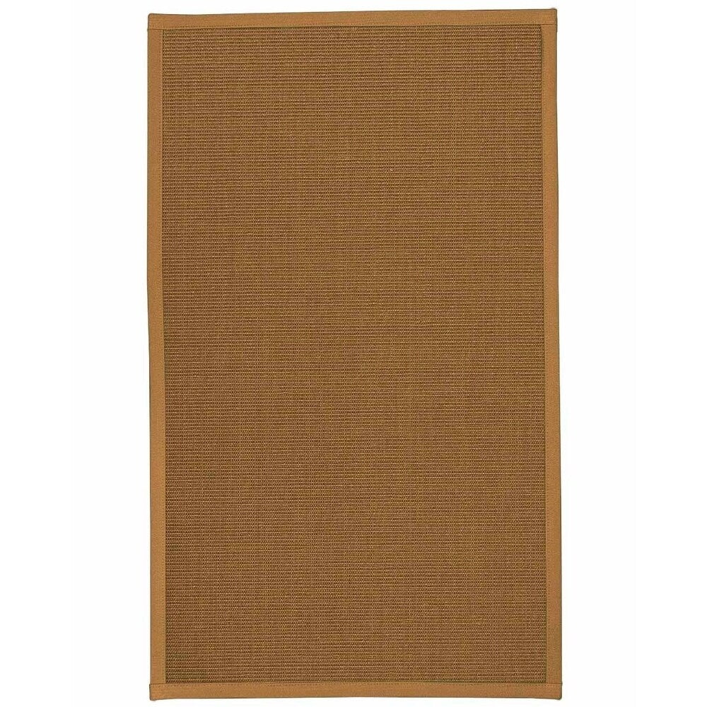 Natural Area Rugs 100%, Natural Fiber Handmade St. Tropez, Brown Sisal Rug, Doe Border - 12' x 15'