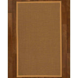Natural Area Rugs 100%, Natural Fiber Handmade St. Tropez, Brown Sisal Rug, Khaki Border - 10' x 14'