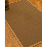 Natural Area Rugs 100%, Natural Fiber Handmade St. Tropez, Brown Sisal Rug, Khaki Border - 10' x 14'