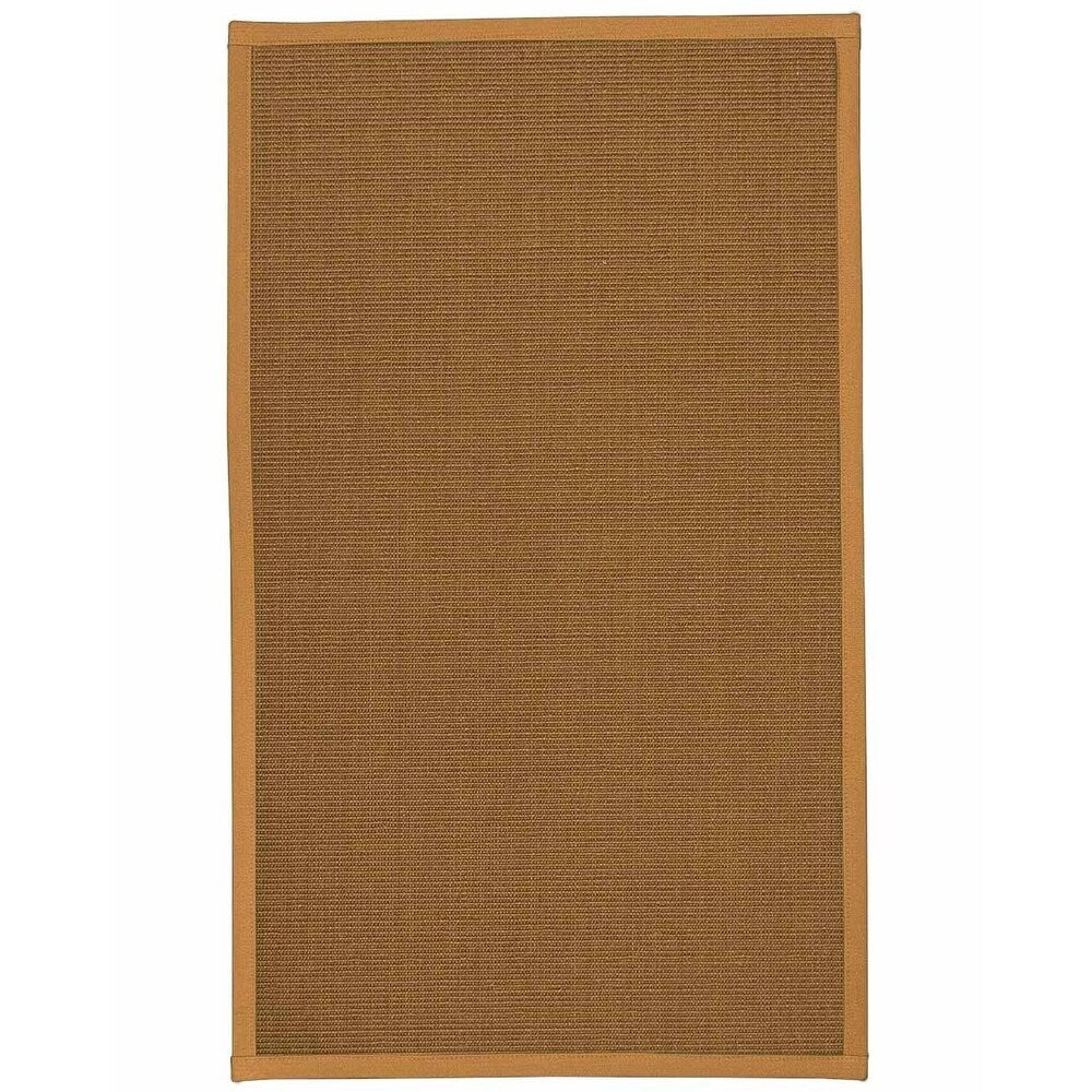 Natural Area Rugs 100%, Natural Fiber Handmade St. Tropez, Brown Sisal Rug, Khaki Border - 10' x 14'