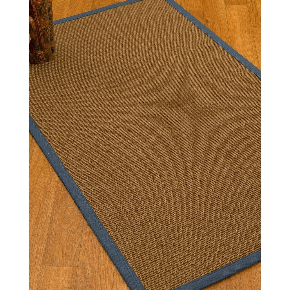 Natural Area Rugs 100%, Natural Fiber Handmade St. Tropez, Brown Sisal Rug, Marine Border - 12' x 15'