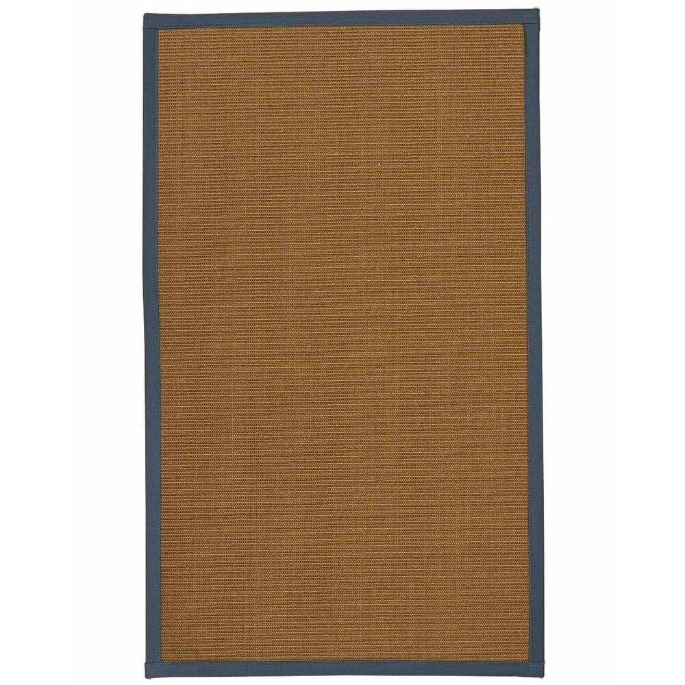 Natural Area Rugs 100%, Natural Fiber Handmade St. Tropez, Brown Sisal Rug, Marine Border - 12' x 15'