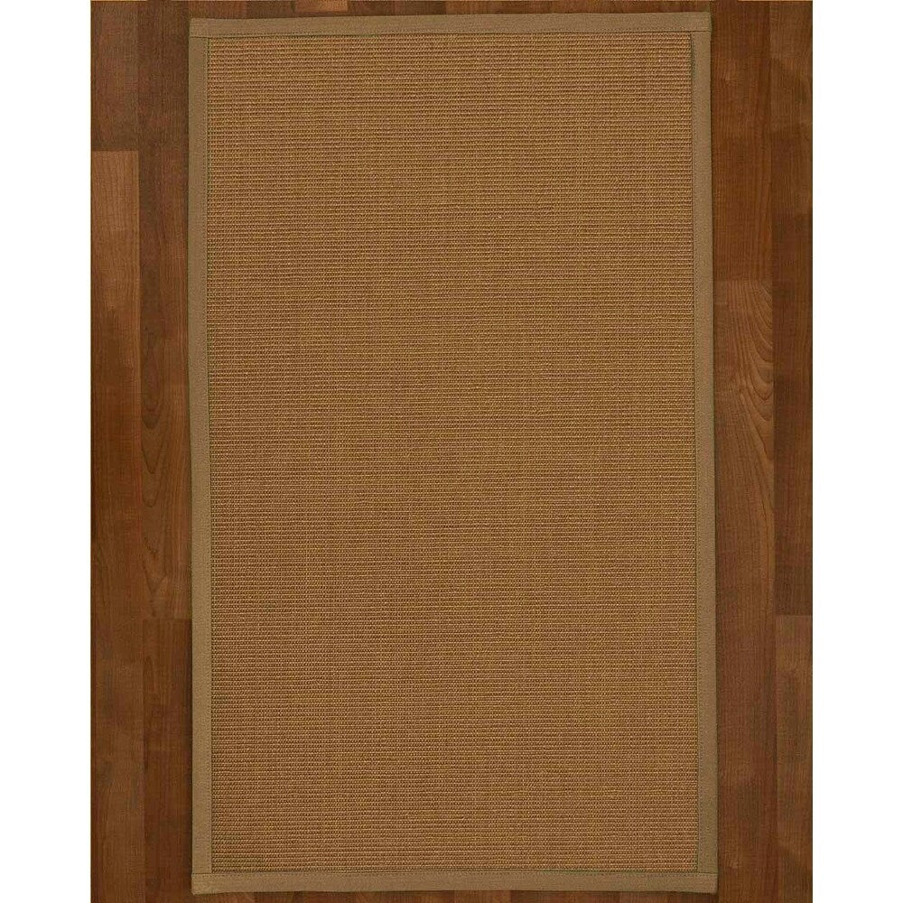 Natural Area Rugs 100%, Natural Fiber Handmade St. Tropez, Brown Sisal Rug, Squirrel Border - 8' x 10'