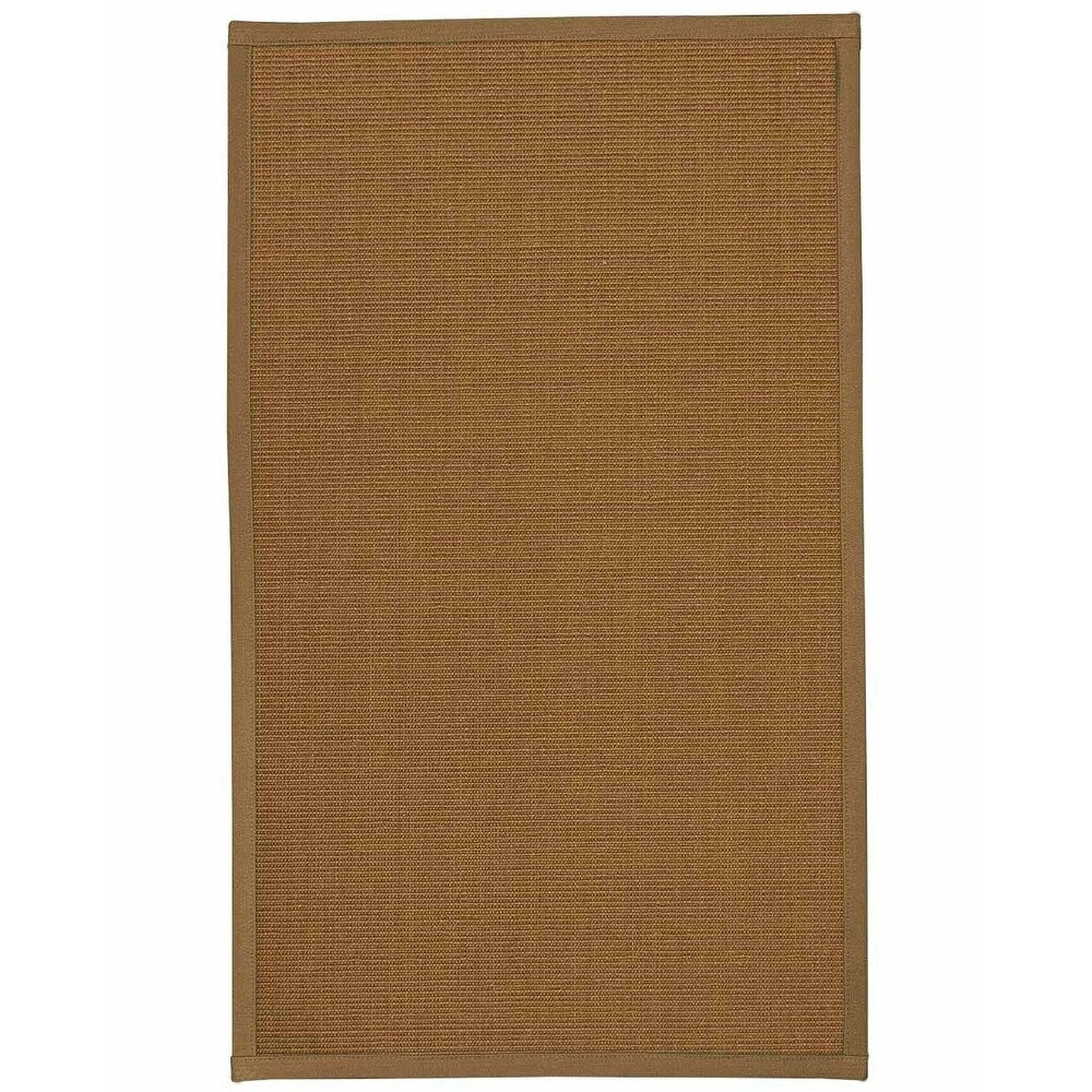 Natural Area Rugs 100%, Natural Fiber Handmade St. Tropez, Brown Sisal Rug, Squirrel Border - 8' x 10'