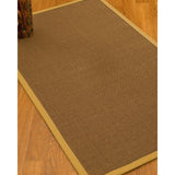 Natural Area Rugs 100%, Natural Fiber Handmade St. Tropez, Brown Sisal Rug, Tan Border - 10' x 14'