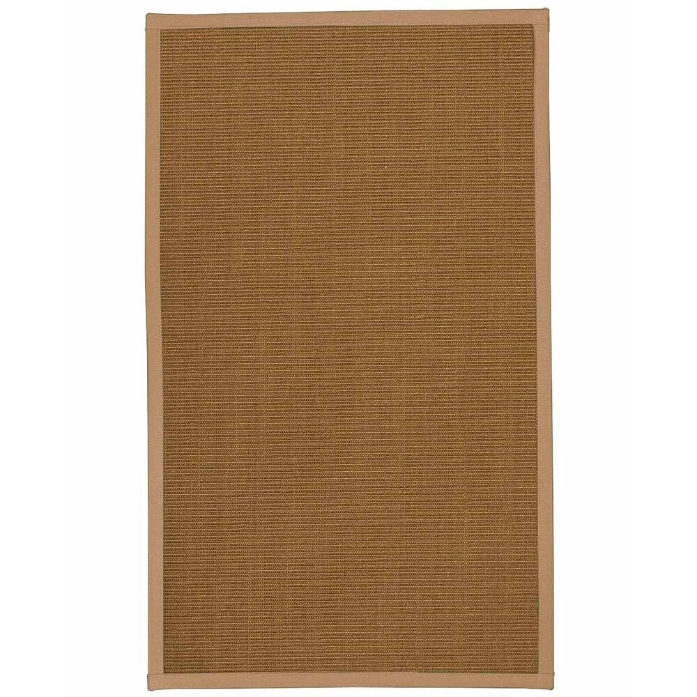 Natural Area Rugs 100%, Natural Fiber Handmade St. Tropez, Brown Sisal Rug, Wheat Border - 12' x 18'