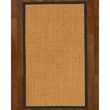 Natural Area Rugs 100%, Natural Fiber Handmade Studio, Gold/Multi Sisal Rug, Black Border - 12' x 15'