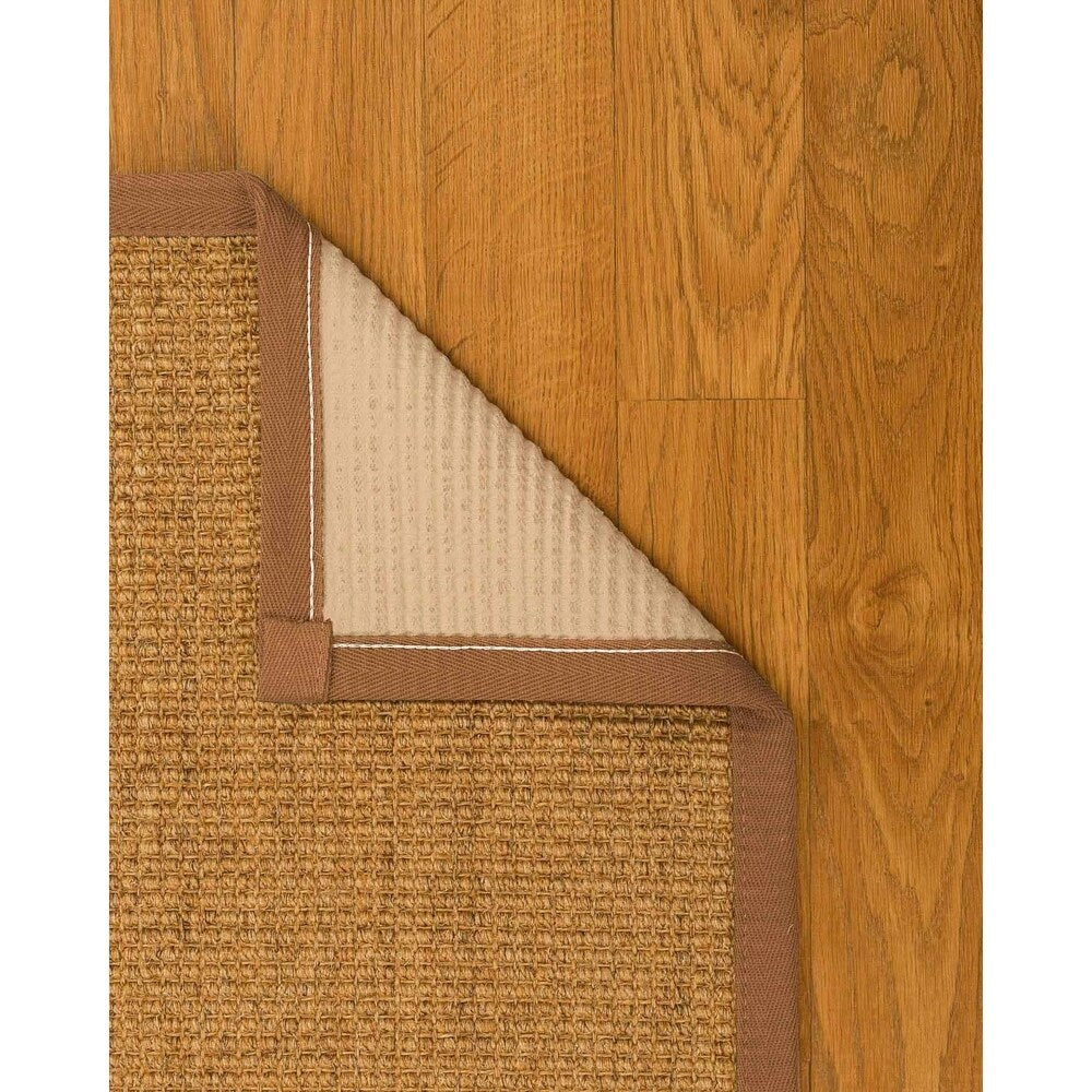 Natural Area Rugs 100%, Natural Fiber Handmade Studio, Gold/Multi Sisal Rug, Sienna Border - 2'9" x 9'