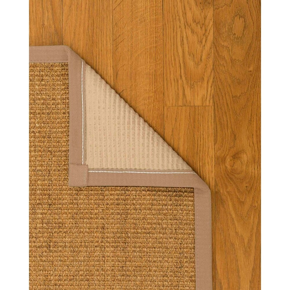 Natural Area Rugs 100%, Natural Fiber Handmade Studio, Gold/Multi Sisal Rug, Wheat Border - 3' x 5'