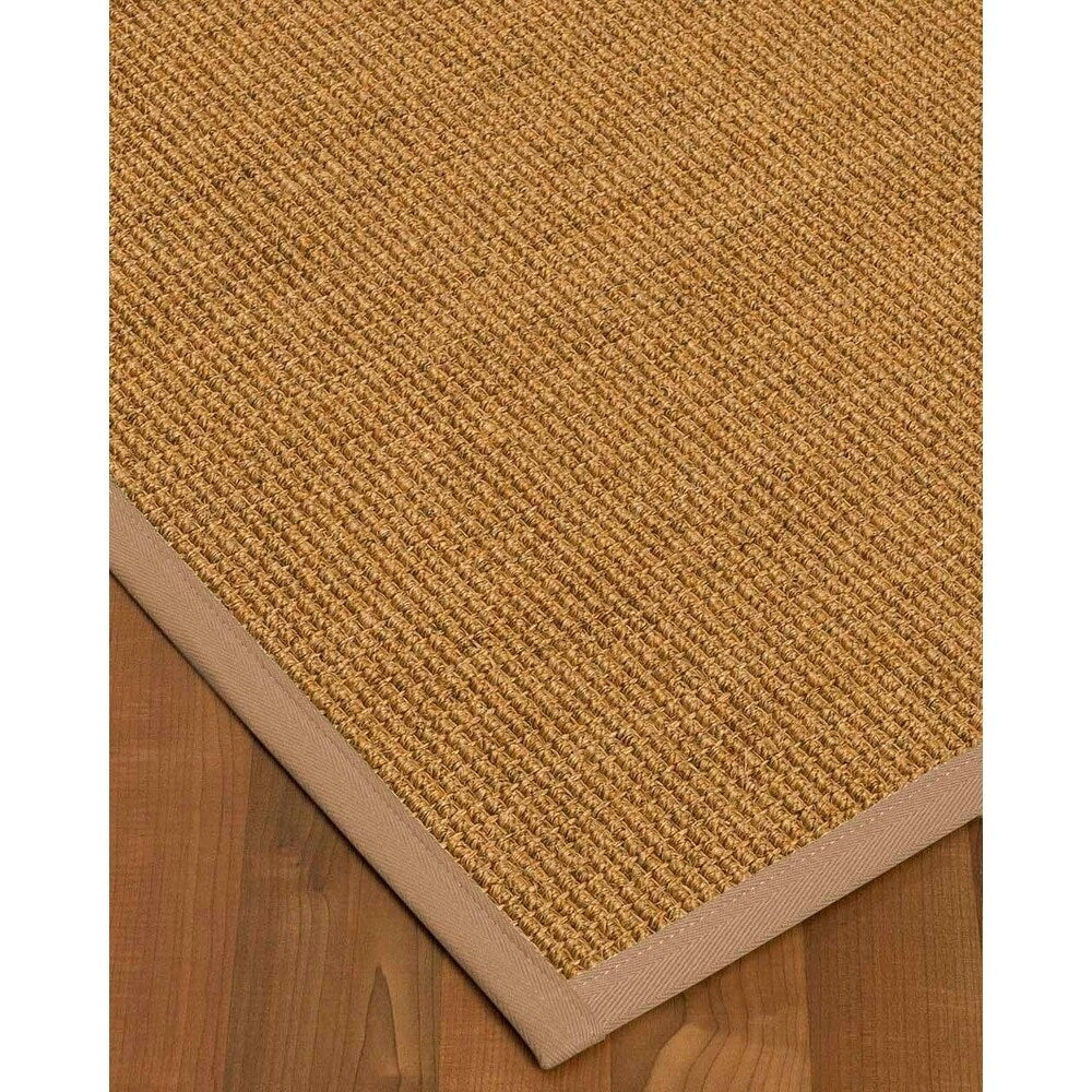 Natural Area Rugs 100%, Natural Fiber Handmade Studio, Gold/Multi Sisal Rug, Wheat Border - 3' x 5'