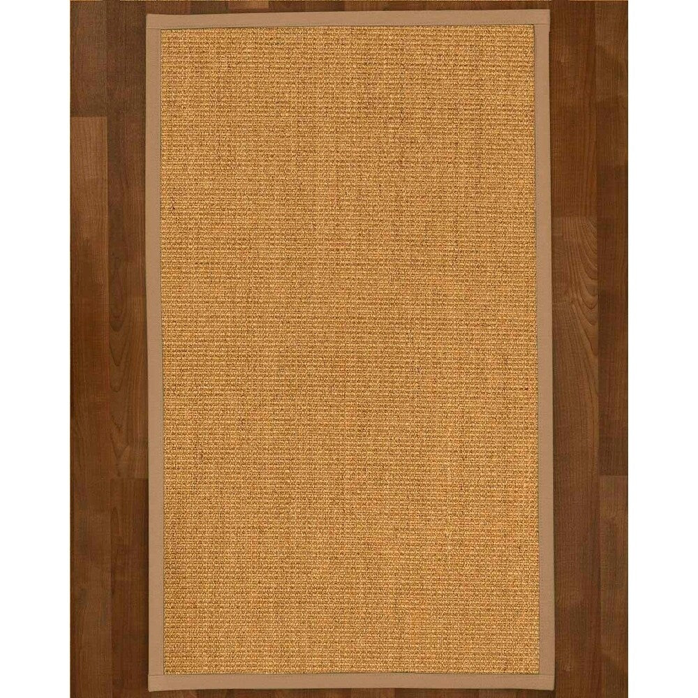 Natural Area Rugs 100%, Natural Fiber Handmade Studio, Gold/Multi Sisal Rug, Wheat Border - 3' x 5'