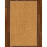 Natural Area Rugs 100%, Natural Fiber Handmade Studio, Gold/Multi Sisal Rug, Wheat Border - 3' x 5'