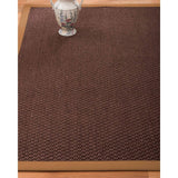 Natural Area Rugs, 100% Natural Fiber Handmade Talas, Redish Dark Brown Sisal Rug 10' Square, Sienna Border - 10' x 10'
