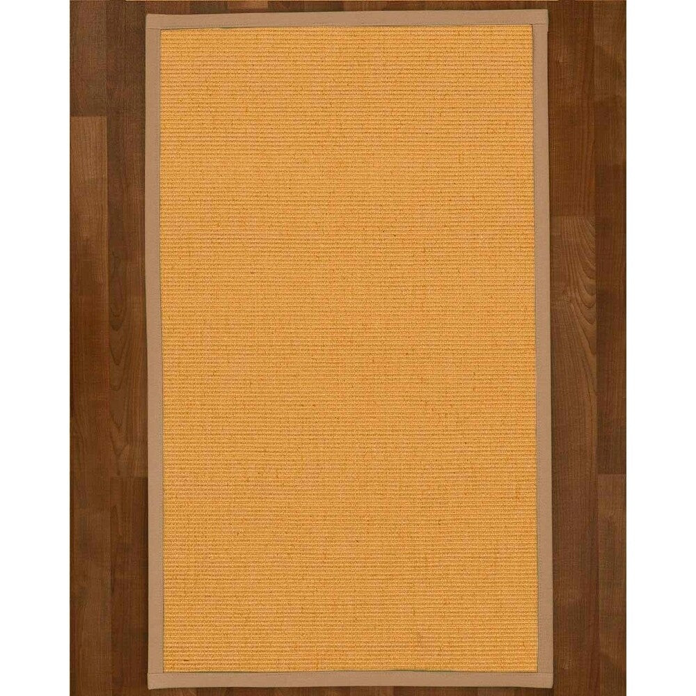 Natural Area Rugs 100%, Natural Fiber Handmade Victoria, Beige Wool/Sisal Rug, Wheat Border - 6' x 9'