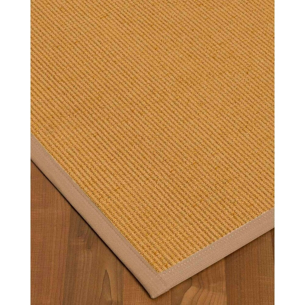 Natural Area Rugs 100%, Natural Fiber Handmade Victoria, Beige Wool/Sisal Rug, Wheat Border - 6' x 9'