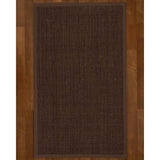 Natural Area Rugs, 100% Natural Fiber Handmade Vida, Black Wool/Sisal Rug 6' Square, Fudge Border - 6' x 6'
