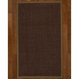 Natural Area Rugs, 100% Natural Fiber Handmade Vida, Black Wool/Sisal Rug 6' Square, Malt Border - 6' x 6'
