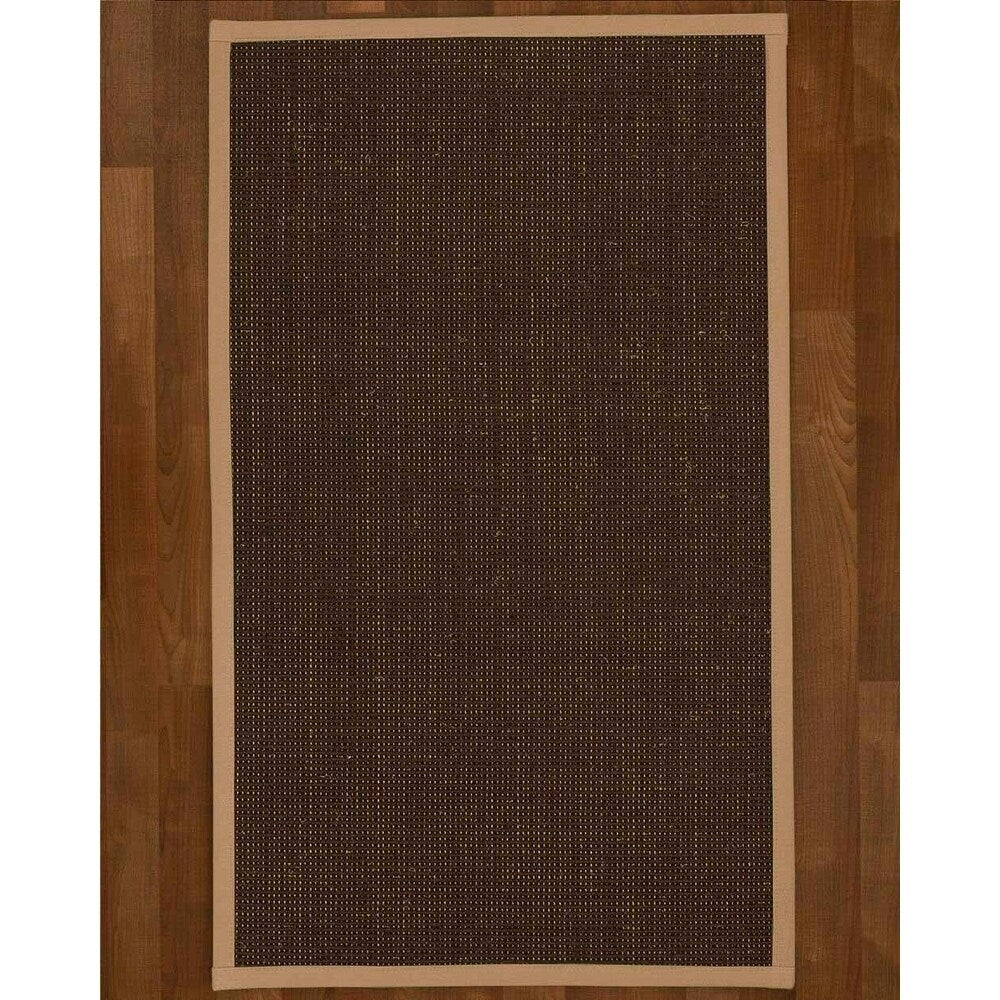 Natural Area Rugs 100%, Natural Fiber Handmade Vida, Black Wool/Sisal Rug, Wheat Border - 12' x 15'