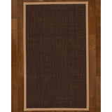 Natural Area Rugs 100%, Natural Fiber Handmade Vida, Black Wool/Sisal Rug, Wheat Border - 12' x 15'