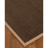 Natural Area Rugs 100%, Natural Fiber Handmade Vida, Black Wool/Sisal Rug, Wheat Border - 12' x 15'