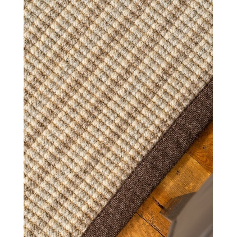 Natural Area Rugs 100 Percent Natural Fiber, Hand Loomed Windsor Multi-Color Wool Jute Rug