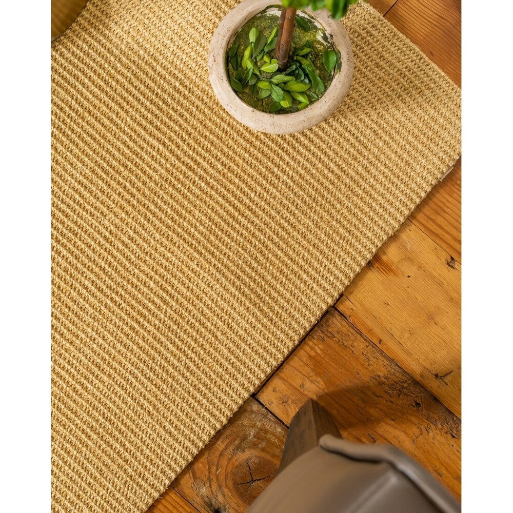 Natural Area Rugs 100 Percent Natural Fiber, Handmade Katana Beige Sisal Rug