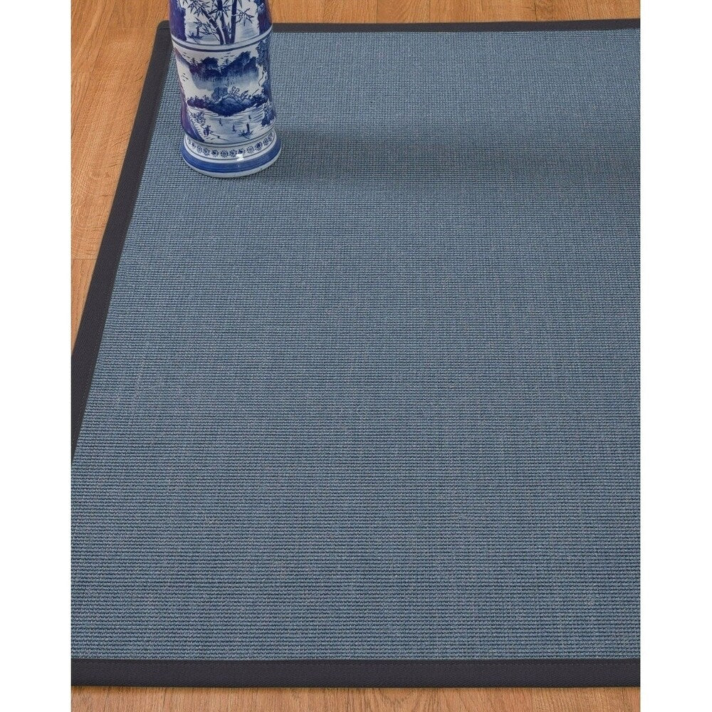 Natural Area Rugs, 5' Round, 100% Natural Fiber Pharaoh, Sisal Blue,Handmade - 5' x 5' Round