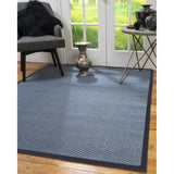 Natural Area Rugs, 5' Round, 100% Natural Fiber Pharaoh, Sisal Blue,Handmade - 5' x 5' Round