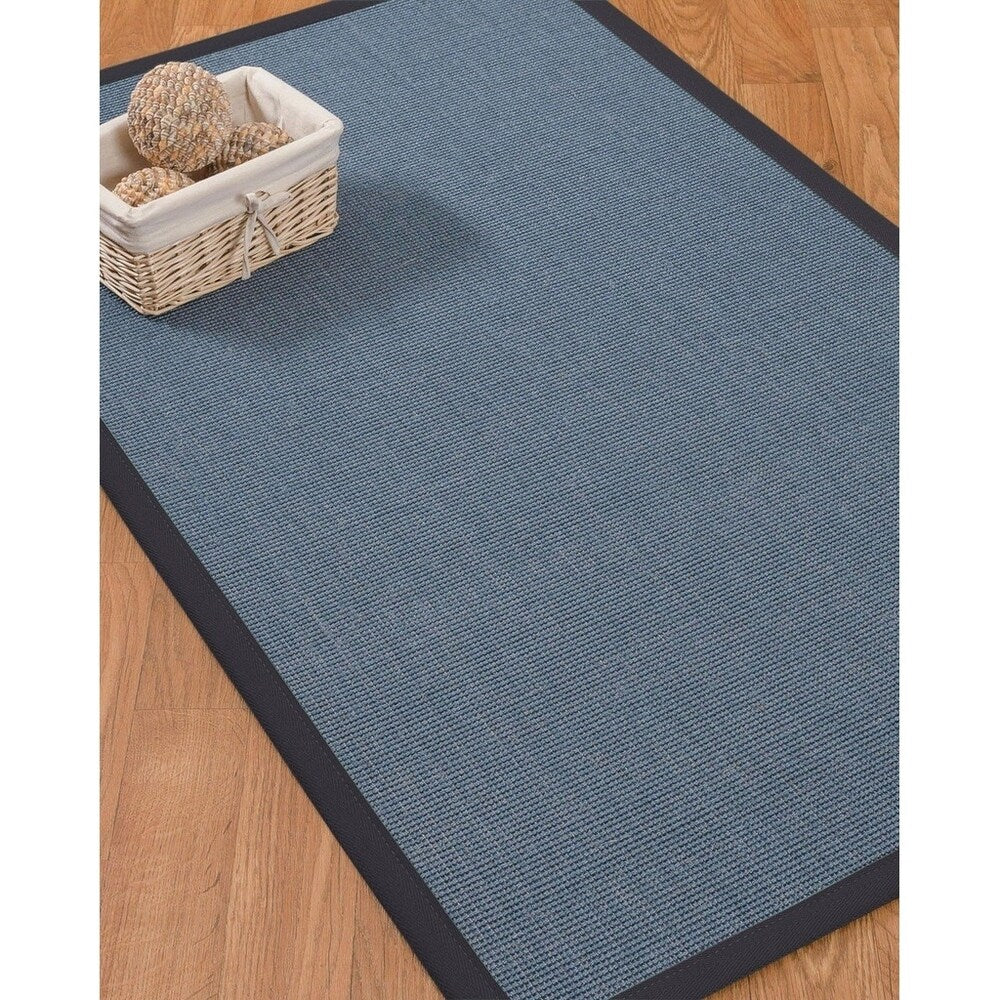 Natural Area Rugs, 5' Round, 100% Natural Fiber Pharaoh, Sisal Blue,Handmade - 5' x 5' Round