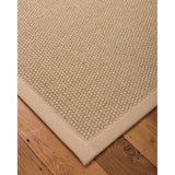 Natural Area Rugs, 7' Square, 100% Natural Fiber Borneo, Sisal Tan,Handmade,Natural Extra Wide Border - 7' x 7' Square