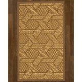 Natural Area Rugs, 8' Square, 100% Natural Fiber Carrington, Sisal Brown/Multi,Handmade,Sienna Extra Wide Border