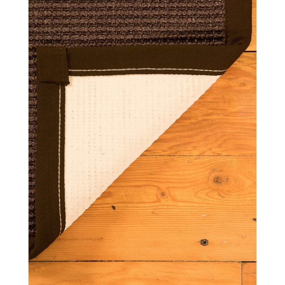 NaturalAreaRugs Alma Custom Sisal Rugs (5' by 8') Fudge Border - 5' x 8'