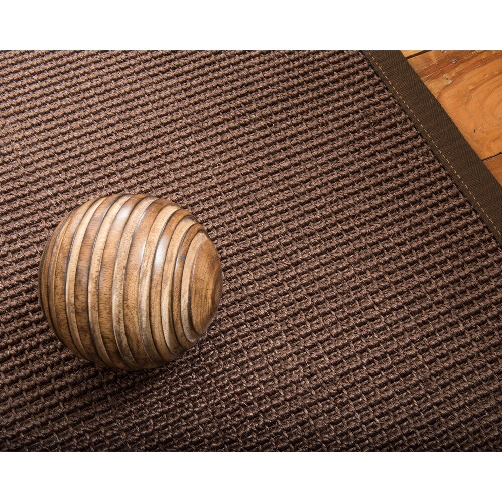 NaturalAreaRugs Alma Custom Sisal Rugs (5' by 8') Fudge Border - 5' x 8'