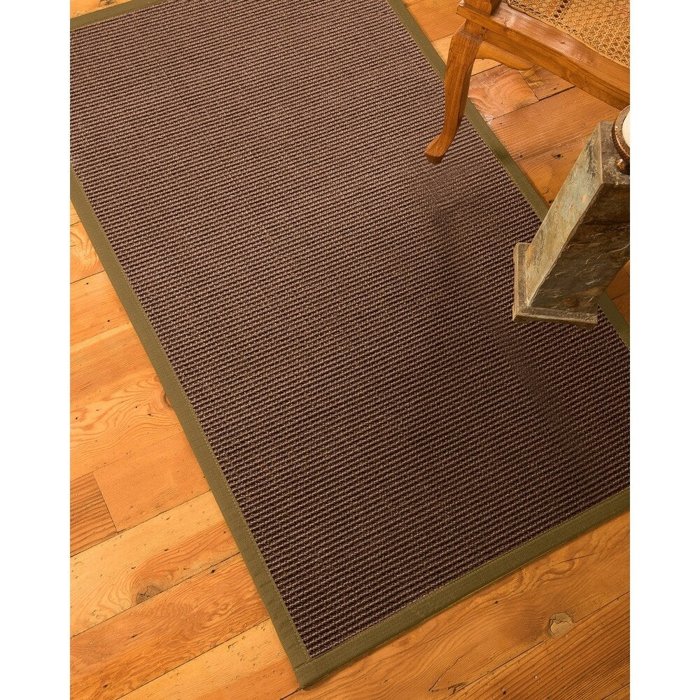 NaturalAreaRugs Alma Custom Sisal Rugs (5' by 8') Sage Border - 5' x 8'