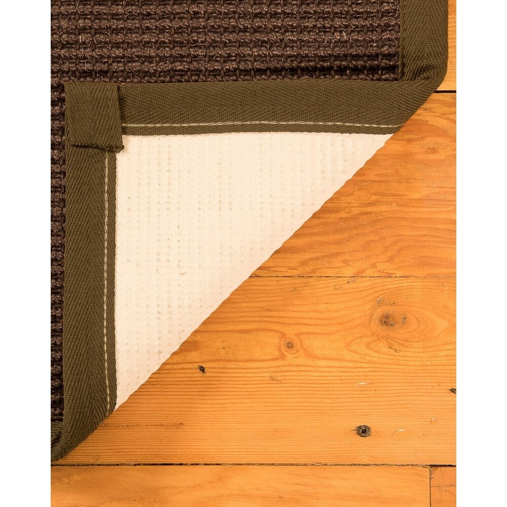 NaturalAreaRugs Alma Custom Sisal Rugs (5' by 8') Sage Border - 5' x 8'
