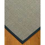 NaturalAreaRugs Barton Sisal Area Rug Hand-Woven Marine Border (6' x 9') - 6' x 9'