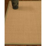 NaturalAreaRugs Cashmira Wool Area Rug Hand-Woven Sand Border (6' x 9') - 6' x 9'